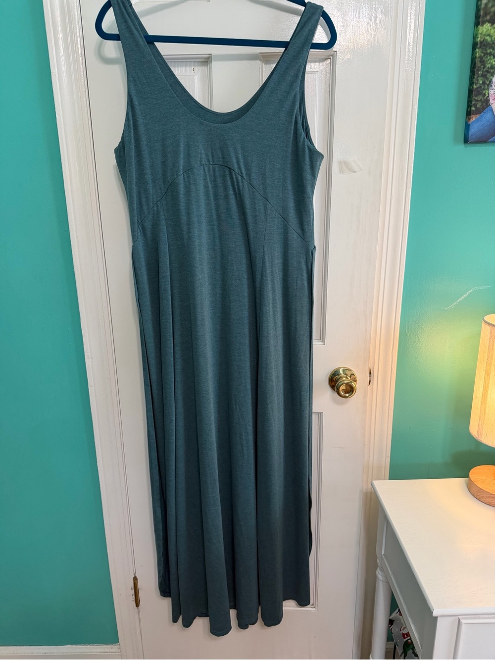 Halara Sleeveless Teal Maxi Dress, large, NWOT, $38